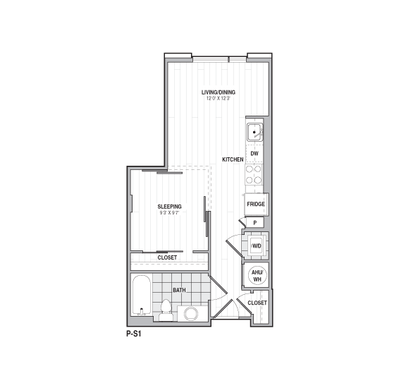 Floor Plan Image of Apartment Apt 105